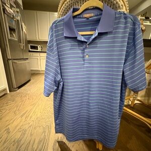 Peter Millar Men's Summer Short sleeve Polo Golf Dress Shirt Size L Large